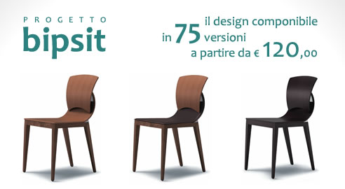 bipsit sedia design personalizzabile componibile