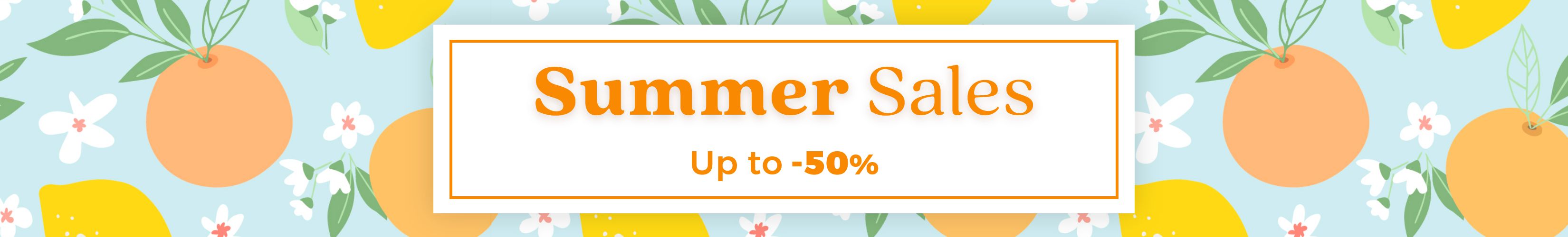 SUMMER SALES DISCOUNTS UNTIL 50% OFF EXPIRES ON 31.07