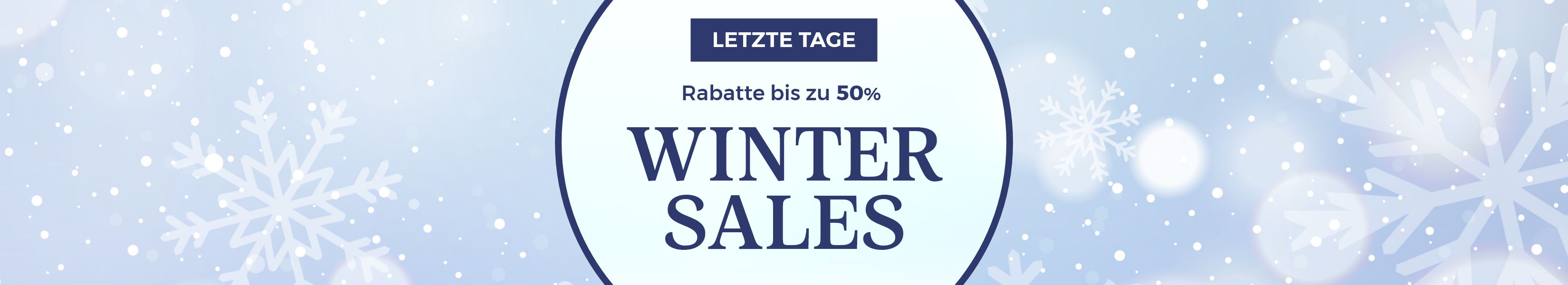 WINTER SALES RABATTE BIS ZU -50% ENDET AM 31.01