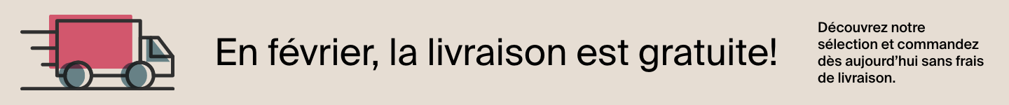 En février, la livraison est gratuite!