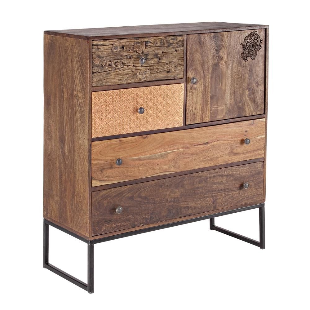 Abuja 1A4C Vintage for living room, made of wood with iron