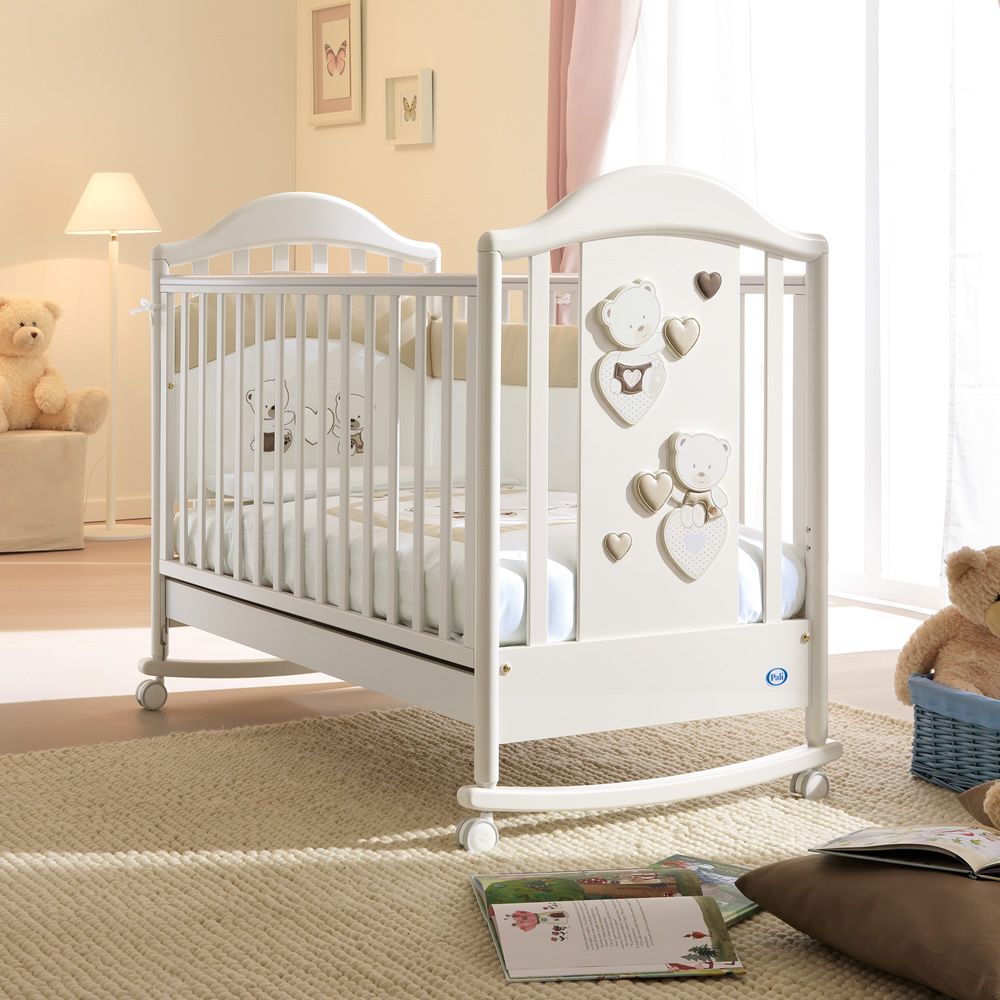 Céline Baby Pali wooden cot with drawer, bed slat base adjustable in
