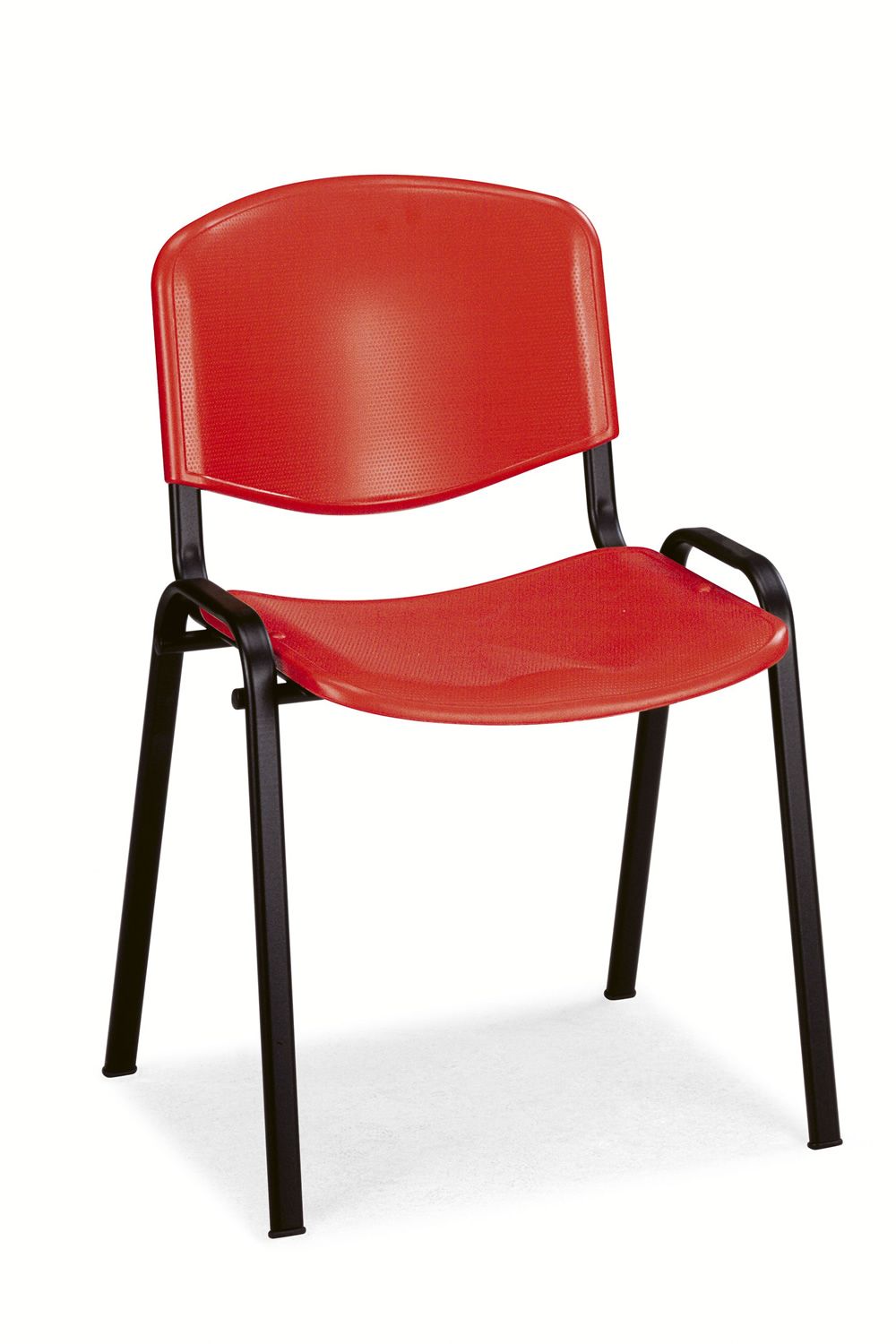 Sedia Da Ufficio Stil Sedie - In Metallo Ed Ecopelle, Made In Italy, Rosso, Impilabile - Foto 4