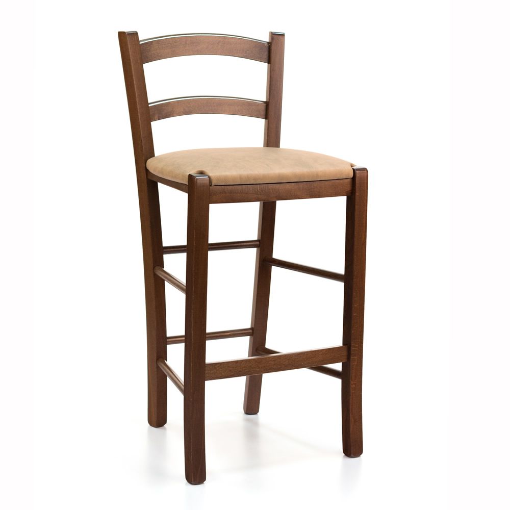 199/B - Rustikaler Holzhocker, Höhe 64 cm, in verschiedenen Farben