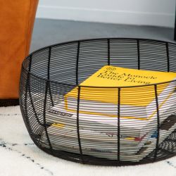 Dora S - Schwarz lackierter Metallkorb | Sediarreda.com