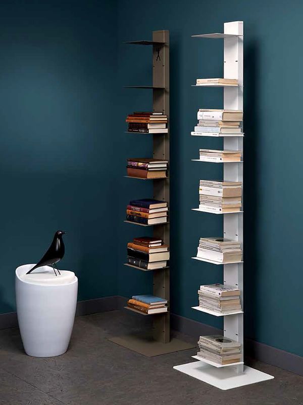 Witty - Column bookcase in metal, different heights ...