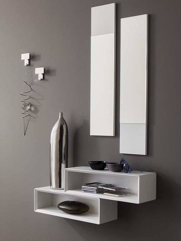 PA604: Eingangsmöbel mit Spiegel und Haken, in verschiedenen Farben