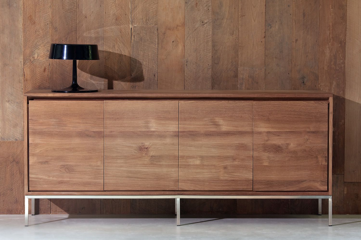 Essential Ethnicraft wooden sideboard, metal legs, different sizes