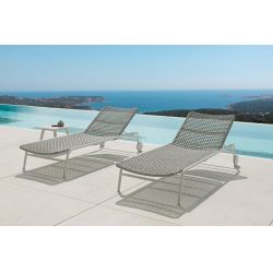 Moon Sunbed - Stapelbare Sonnenliege von Talenti mit Metallgestell und