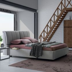 Interior Letto matrimoniale imbottito, con testiera con