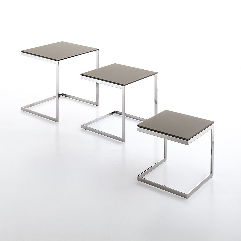 Tavolino Da Esterno Con Piano In Vetro - Design Moderno 100x50x35 Cm, Telaio Metallo Bianco, Per Giardino E Terrazza - Foto 2