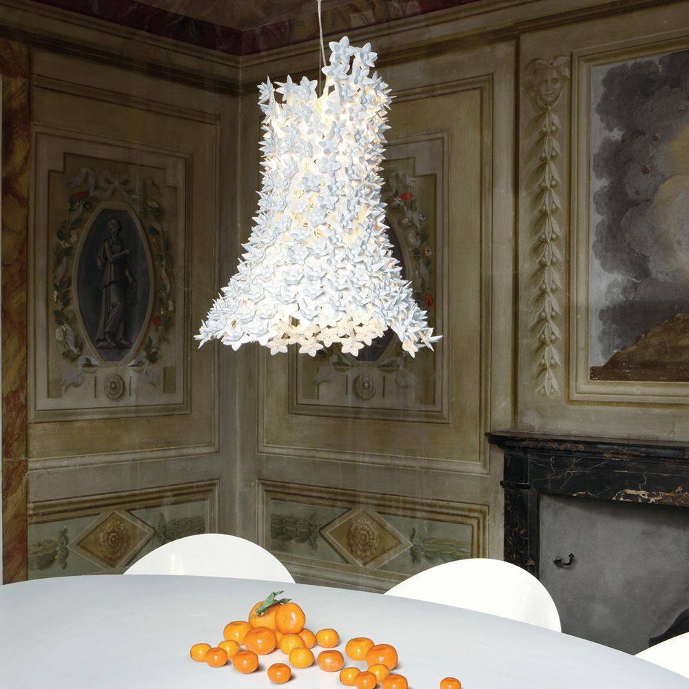 Bloom Kartell suspension ceiling lamp, made of technopolymer, in