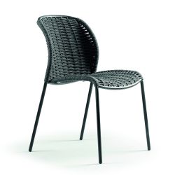 Malaga S Idol Collection - Stapelbarer Stuhl mit Metallgestell und