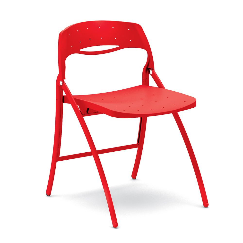 arkua chaise en metal et polypropylene en version rouge