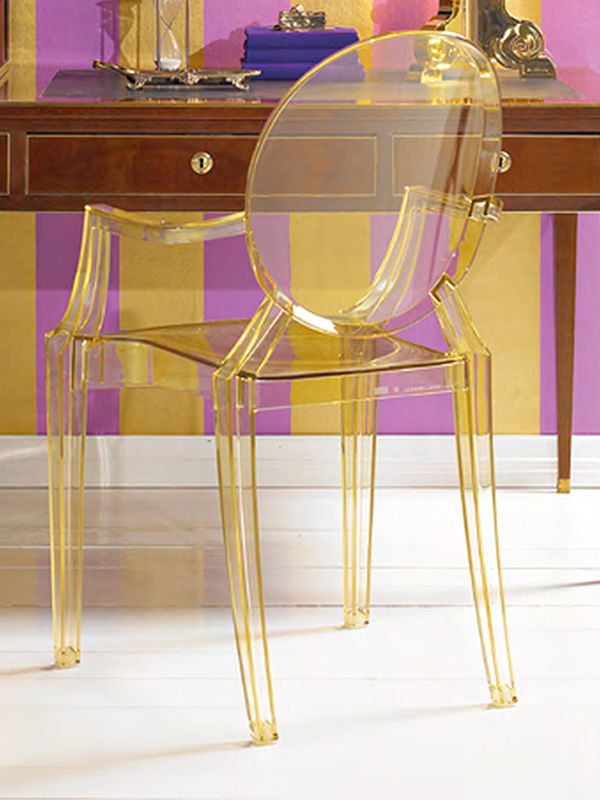 Louis Ghost Fauteuil Kartell design, en polycarbonate transparent ou