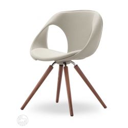 Up Chair Leather W Sedia design di Tonon, in legno, con seduta