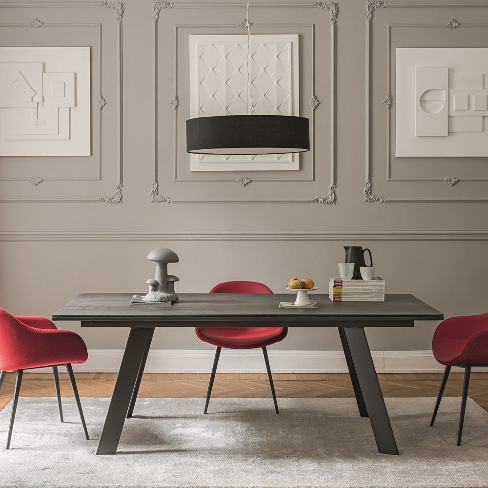 cm 41 x 49 x 71 h Set di 6 sedie da Cucina Moderna di Design in Ecopelle di Design Similpelle Stile Moderno Gambe in Legno per Sala da Pranzo Milani Home s.r.l.s