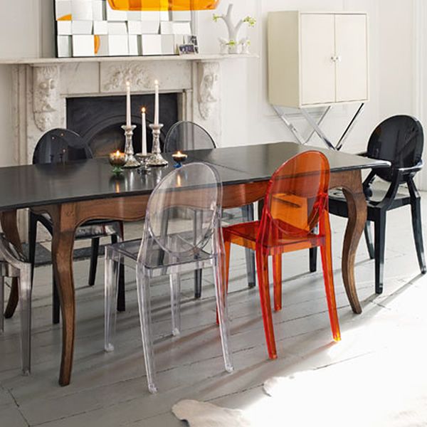 Victoria Ghost Chaise Kartell design, en polycarbonate transparent ou