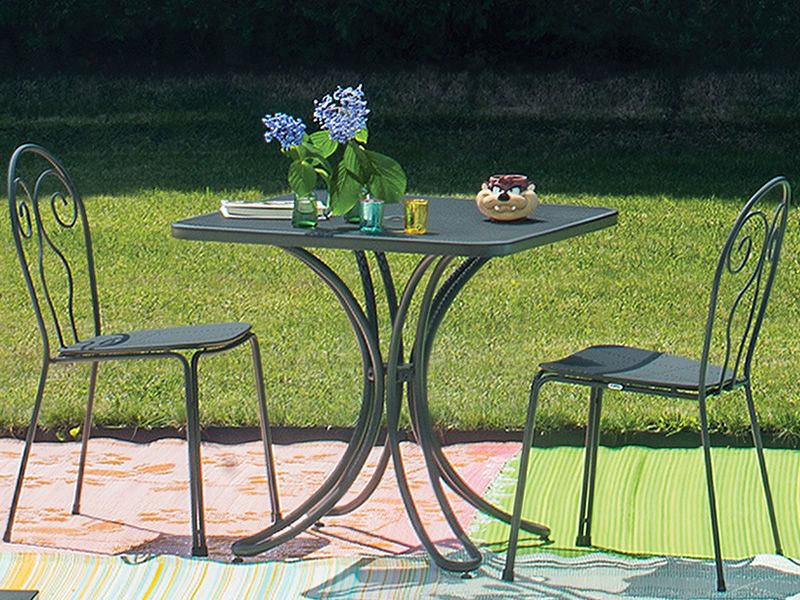 Florence Mesa Emu de metal, para jardín, tapa cuadrada, disponible en varias medidas Sediarreda