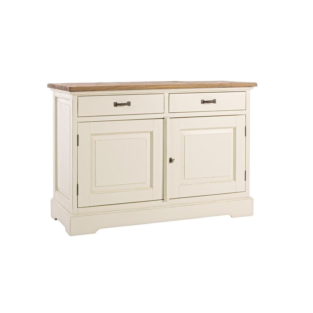Johannesburg M Shabby chic sideboard in Indonesian wood and teak wood, with doors and drawers