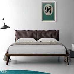 Morgan Letto matrimoniale di Dall'Agnese con struttura in legno