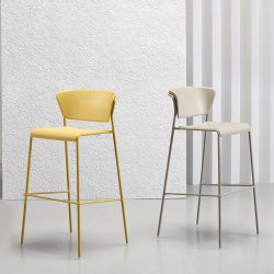 Lisa 2867 Sgabello in metallo, seduta in tecnopolimero