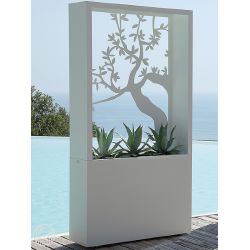 Olivo - Designer Blumengefäß mit Dekoration in der Form eines