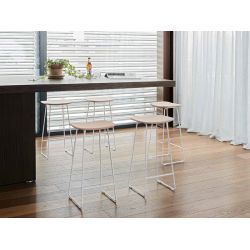 Klejn Sgabello Infiniti in metallo, con seduta in polipropilene