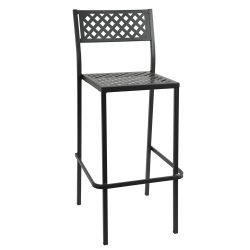 RIG17-SG - Stapelbarer Hocker aus Metall, Sitzhöhe 75 cm, für Garten