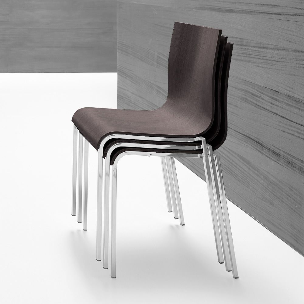 Eva Silla apilable Midj en metal y