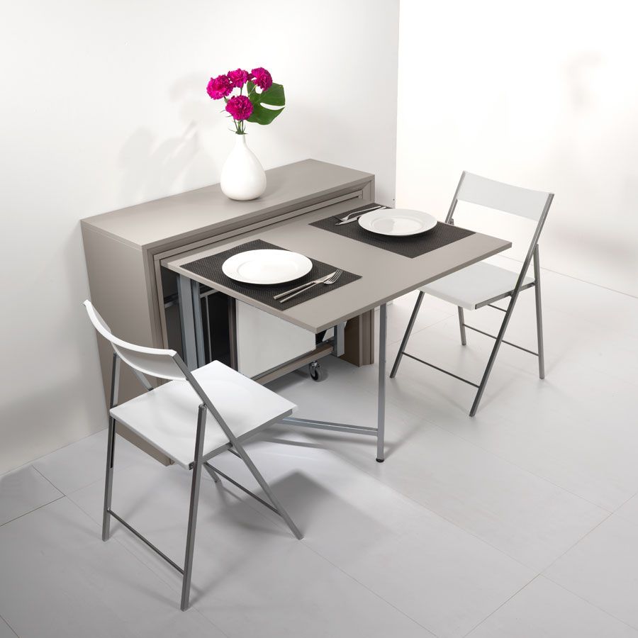 Archimede set set consolle con tavolo pieghevole 170 x for Set sedie cucina