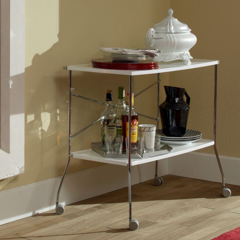 Carrello Portavivande Kartell Gastone - Pieghevole, Design Moderno, Bianco - Foto 7