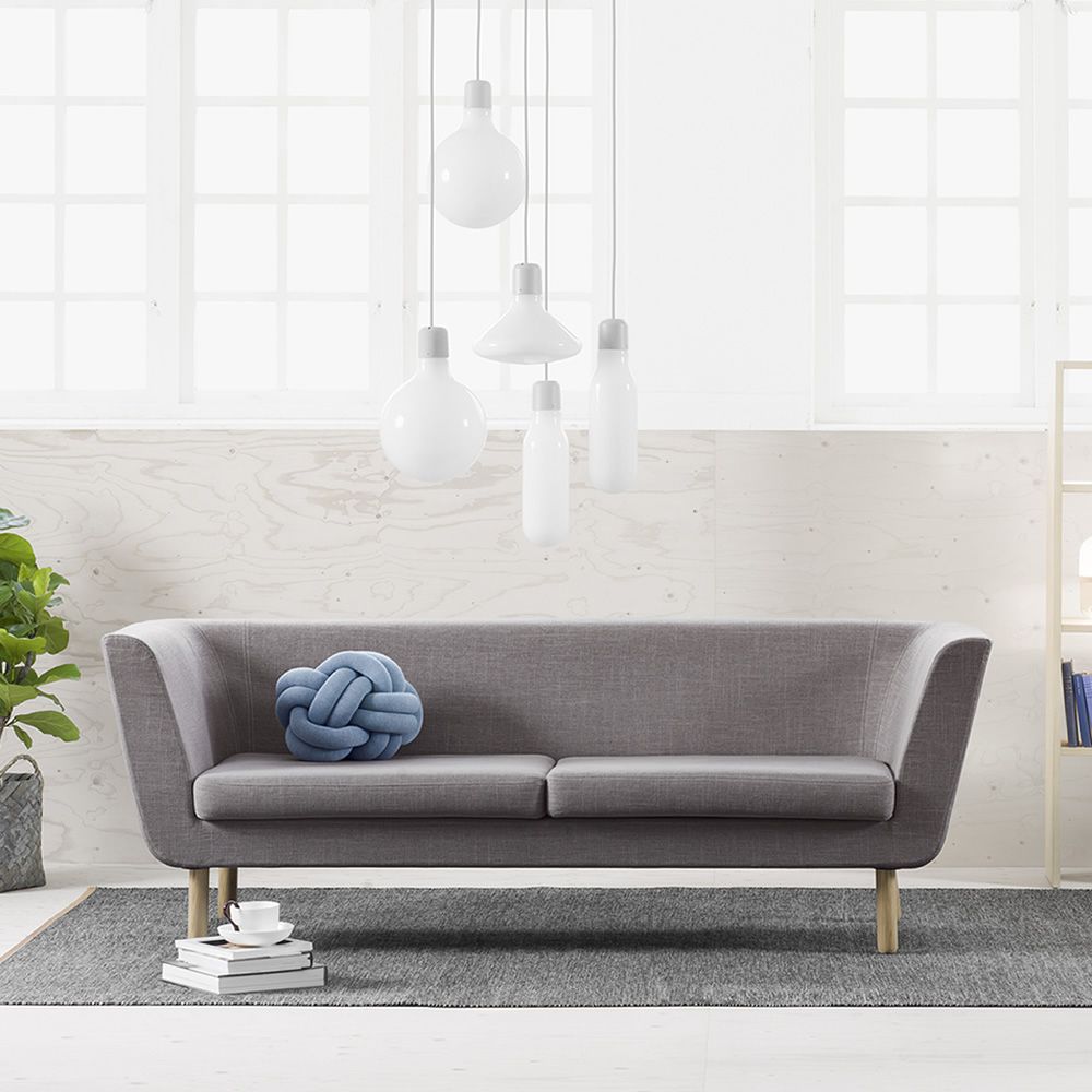 Nest Sofa with structure and legs in wood, padded and covered with