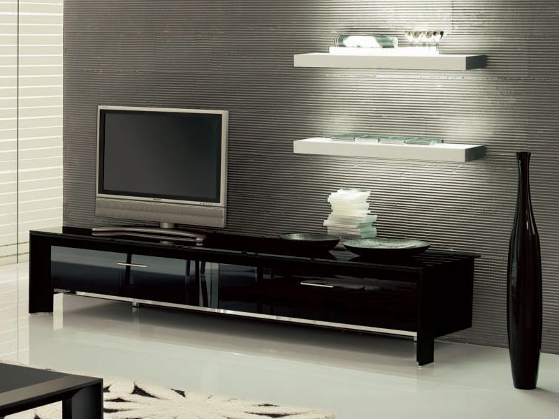 Miami 6205 Mueble para TV Tonin Casa de aluminio y cristal, con 2