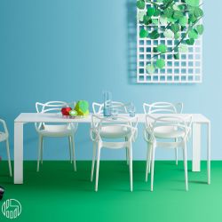 Four Outdoor Tavolo Kartell di design, per esterno, in acciaio