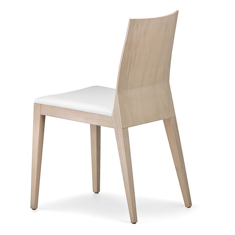 Angel Cerdá – Sedia Imbottita Sala da Pranzo in Ecopelle Tortora | Sedie Moderne, Design Minimalista, Elegante | 53 x 59 x 78 cm, Gambe in Legno di Frassino Color Noce