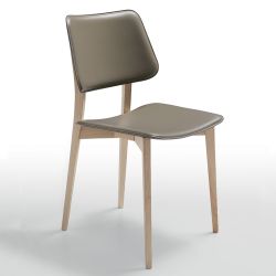 Joe-L - Stuhl Midj aus Holz, in verschiedenen Bezügen | Sediarreda.com