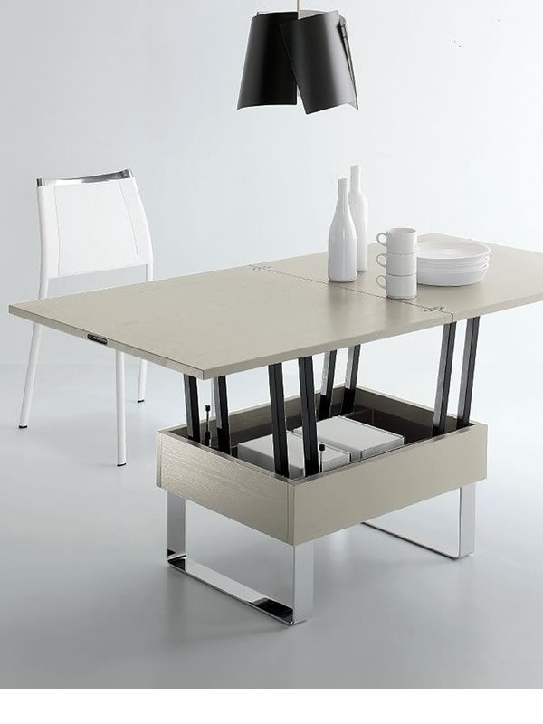 Giove Petite table transformable en table à manger, 80/160x80 cm