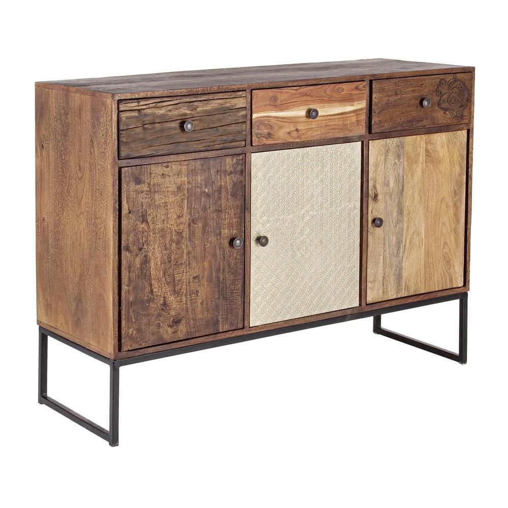 Abuja 3A3C Credenza vintage per soggiorno, in legno con gambe in