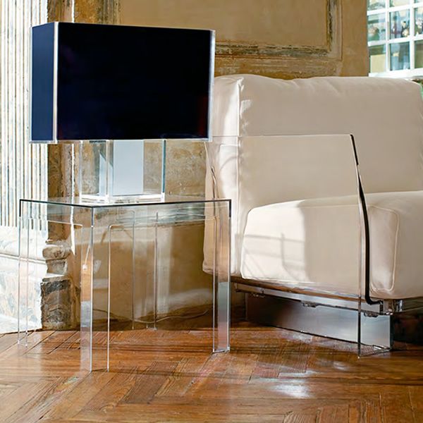 Jolly Table basse de design Kartell, 40x40 cm en polycarbonate, pour