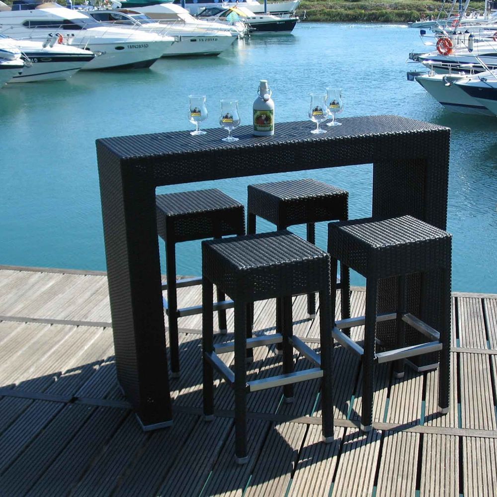 Set Tavolo Alto Con 4 Sgabelli HOMCOM Stile Industriale - Legno E Metallo, 100x60x88 Cm, Marrone Rustico - Foto 13