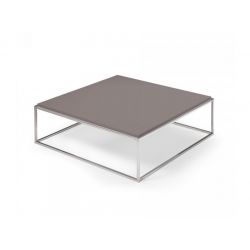 Lamina Q - Beistelltisch aus Metall mit Laminatplatte, 83 x 83 cm