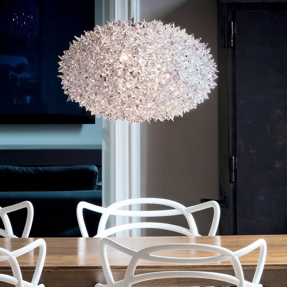 Bloom O Kartell suspension ceiling lamp, made of technopolymer, available in several colours