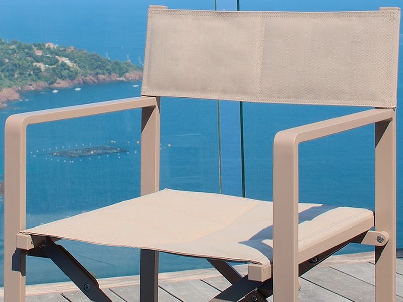 Chic/R - Regie-Klappstuhl aus Aluminium und Textilene, für Außenbereich