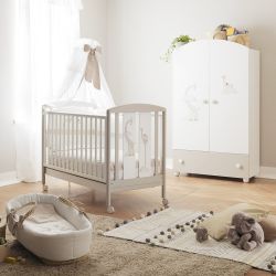 Savana Pali wooden cot with drawer, height-adjustable slatted