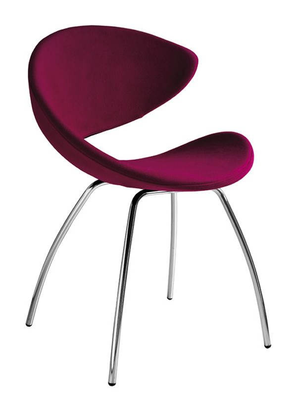 Twist TS: Stuhl Midj aus Metall, Sitz mit Leder, Kunstleder oder Stoff