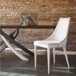 Kelly - Silla Bontempi Casa, en madera o metal, acolchada, disponible