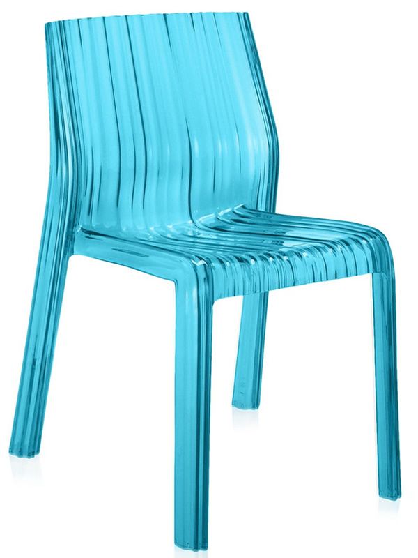 Sedia Impilabile GRUVYER In Policarbonato - Azzurro Napoli, Made In Italy, Grand Soleil - Foto 6