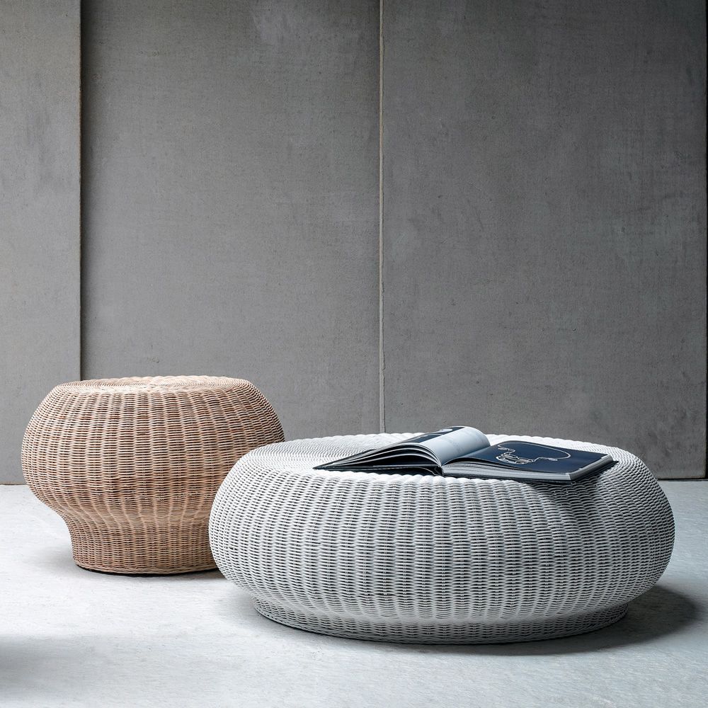Bolla 10 15 Table Basse Pouf Gervasoni En Rotin Disponible En