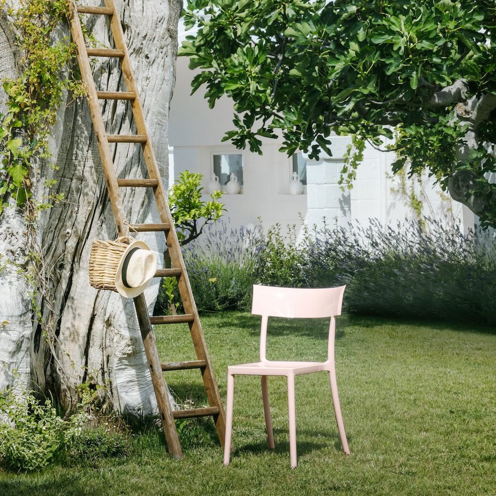 Catwalk Chaise Kartell de design en polycarbonate, empilable, pour extérieur aussi
